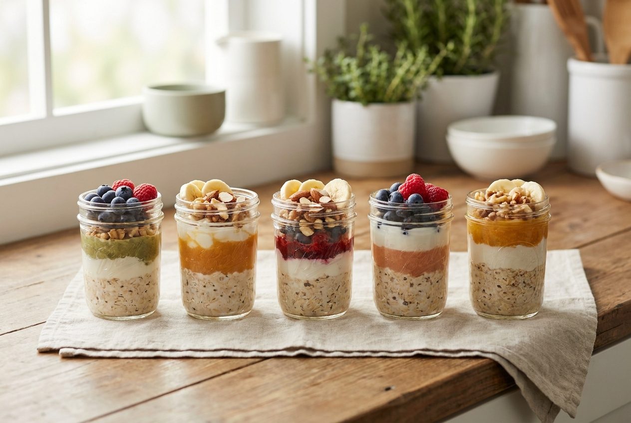5 Overnight Oats Jars for Busy Mornings After 40